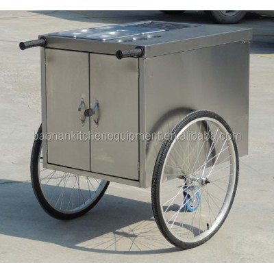 Stainless Steel Traditional Street Hot Dog Push Cart For Sale,Hand Push Food Cart Made In China